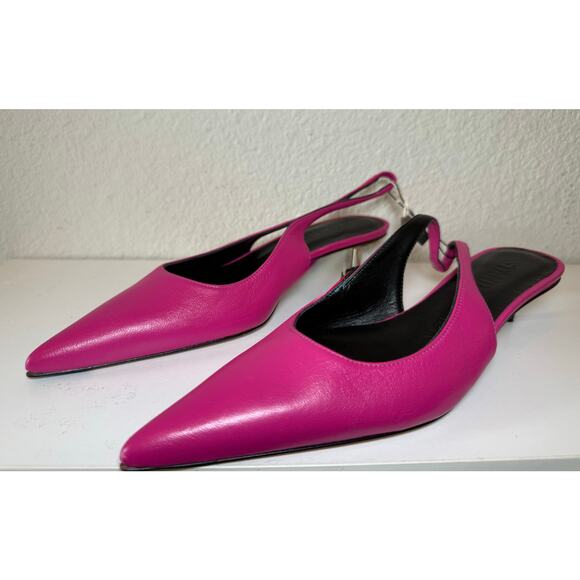 HES1  NWT STAND STUDIO Sasha Slingback Pump Heels Bubblegum Pink Women's EU 37 - Picture 2 of 6